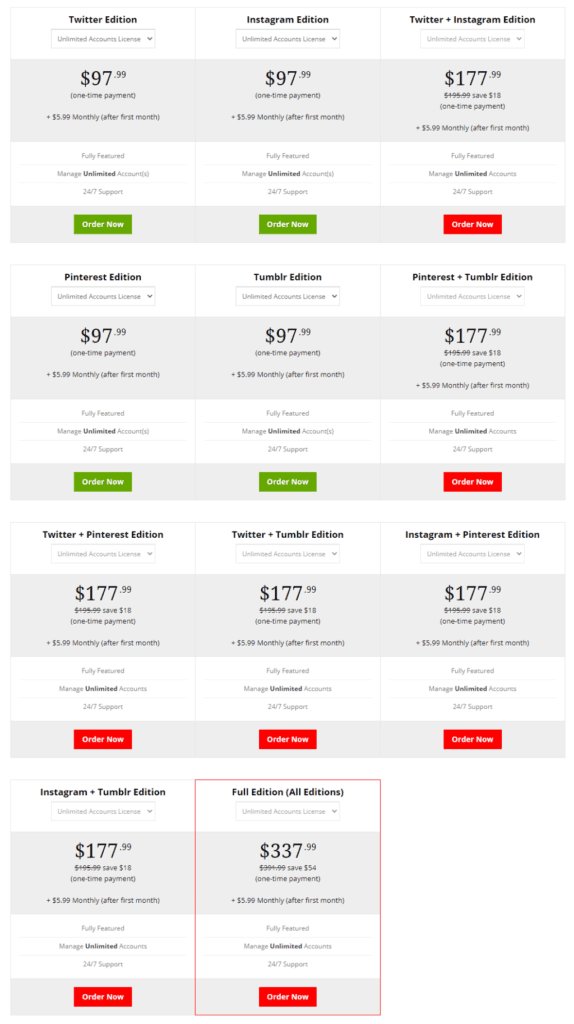 FollowLiker Pricing