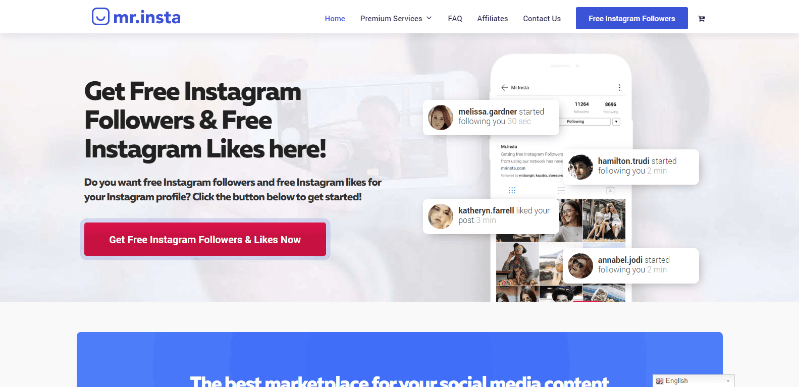 Get Free Instagram Followers & Free Instagram Likes here