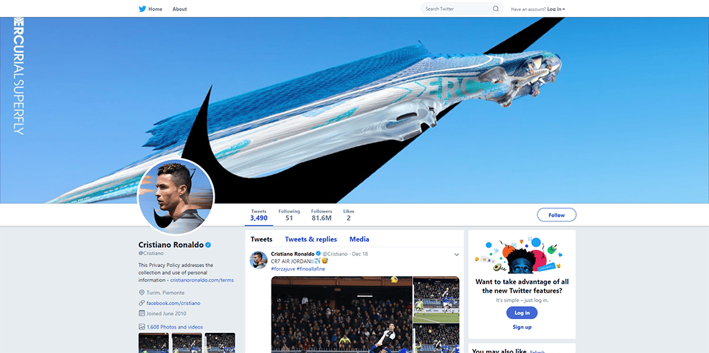 Cristiano Ronaldo twitter