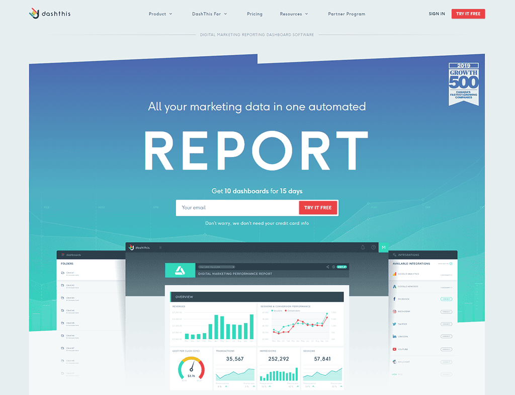 DashThis - Dashboard