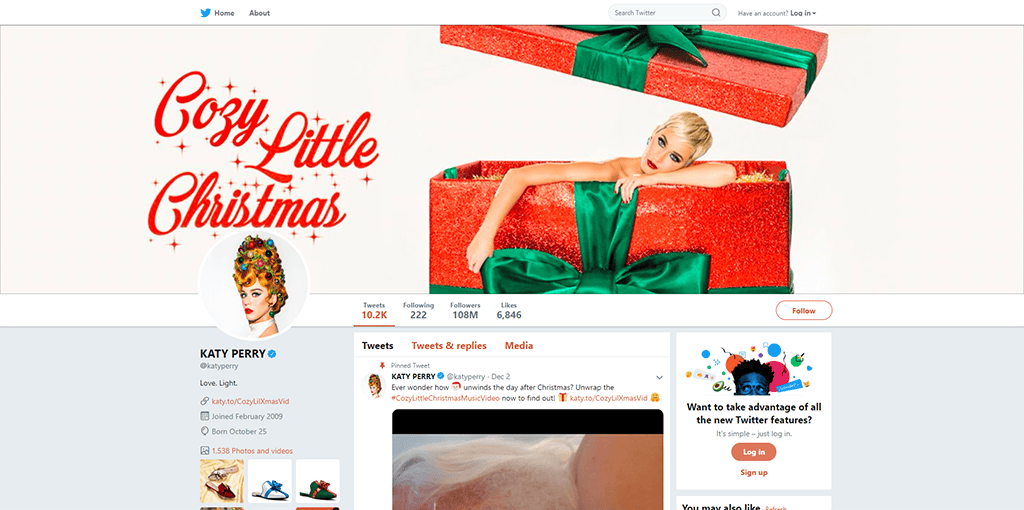 Katy perry’s twitter