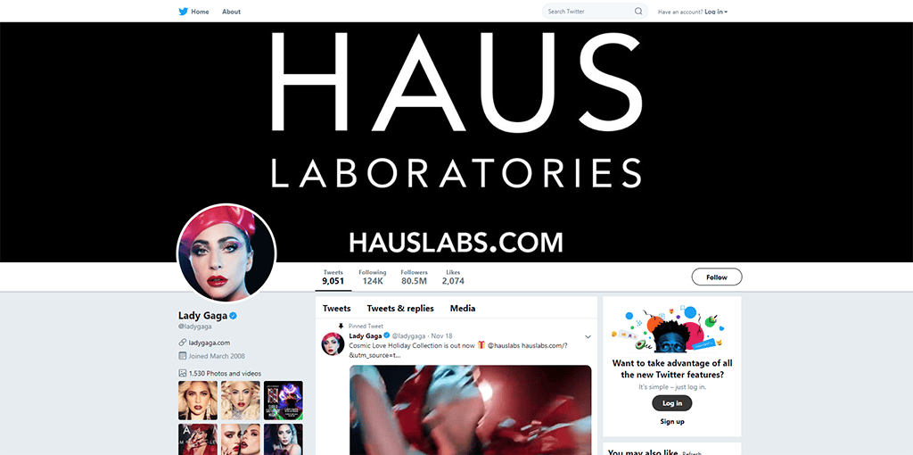 Lady Gaga twitter