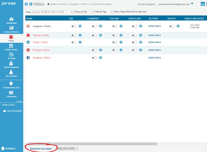Tools Tab And Button