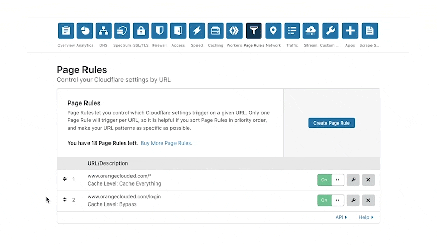 Creating a Page Rule