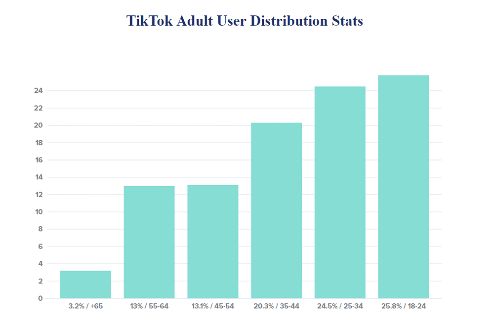 TikTok Adult User Distribution Stats
