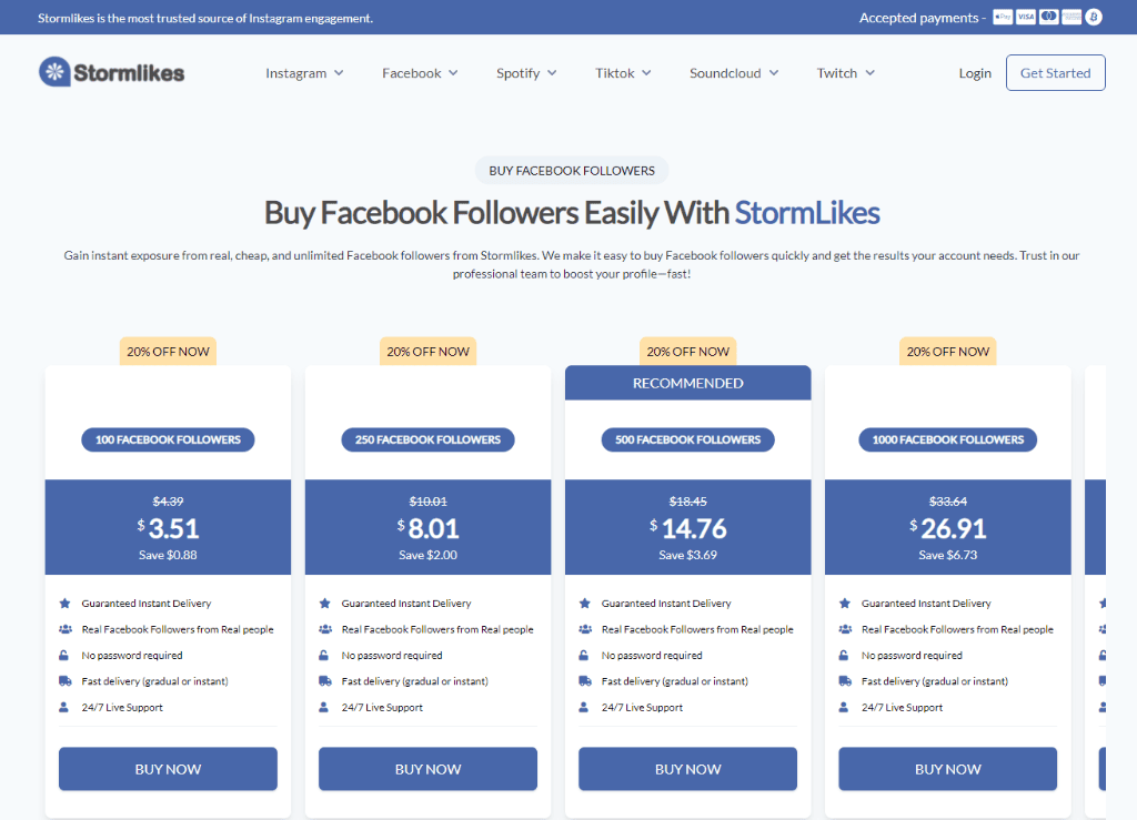 Stormlikes Facebook Followers