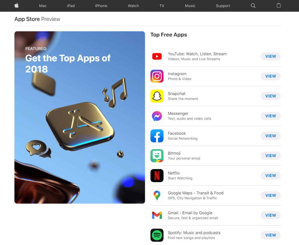 Second-Most Downloaded app