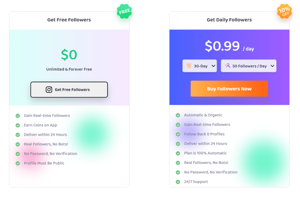 GetInsta Pricing