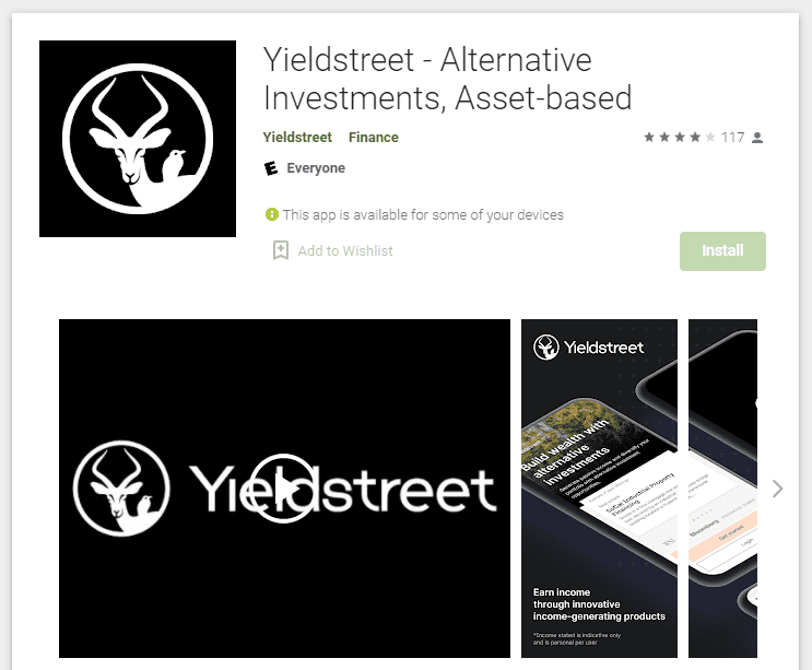 Yieldstreet app