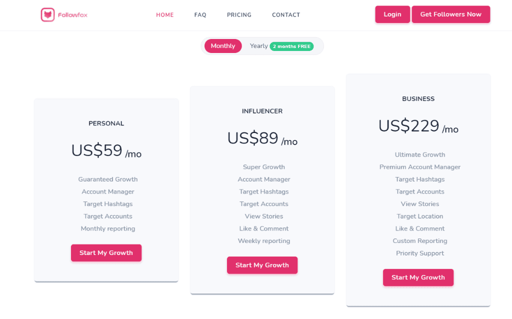 FollowFox Pricing