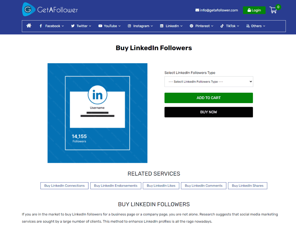 GetaFollower LinkedIn Followers