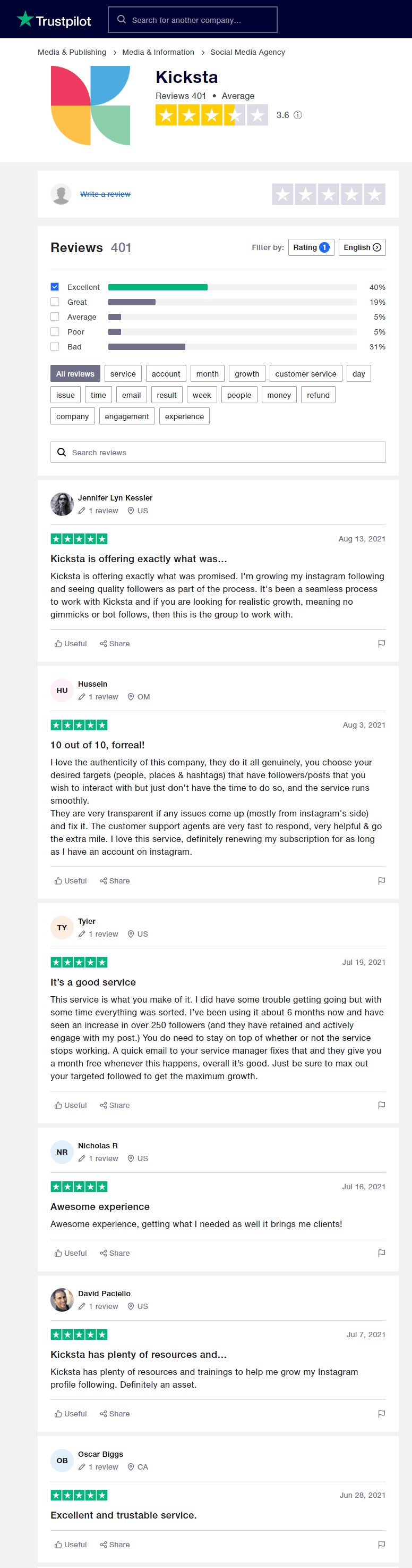 Kicksta-Trustpilot