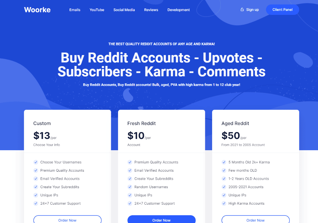 Woorke Reddit Accounts