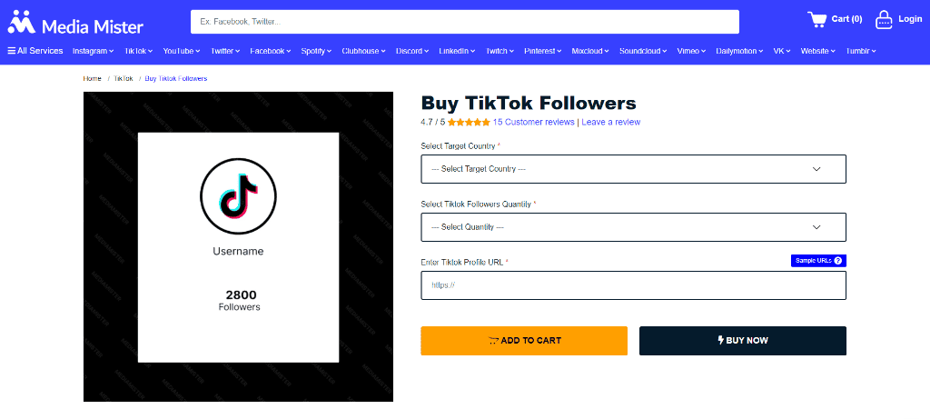 Media Mister TikTok Followers