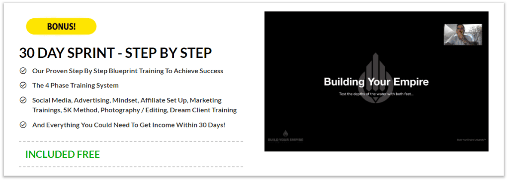 Build Your Empire University 30-Day Sprint Modules