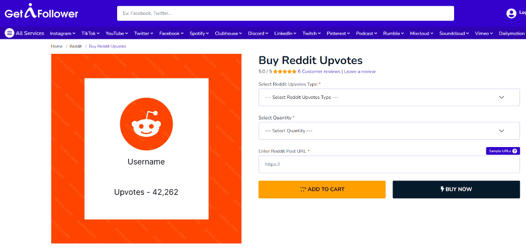 GetAFollower Buy Reddit Upvotes