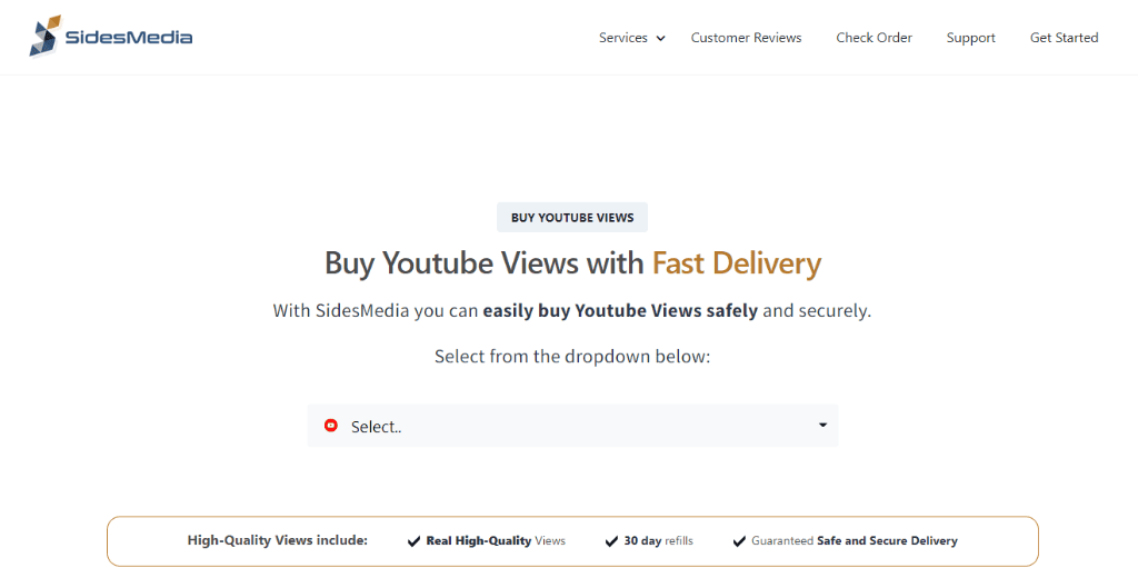 SidesMedia Buy Youtube Views
