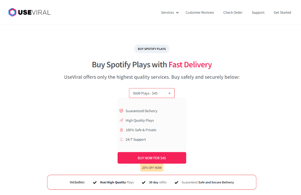 UseViral Buy Spotify Plays